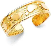 [JewelryWeb] 14k Yellow Gold toe ring-toe ring for Women