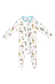 Copper Pearl Cocomelon Zip-Up Footie in White Multi at Nordstrom, Size Newborn
