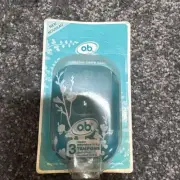 O.B. Pro Comfort Reusable Carry Case with 3 Regular Tampons Teal