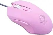 Gaming Mouse Silent Click, 7 Colors Backlit Optical Game Mice Ergonomic USB Wired with 2400 DPI and 6 Buttons 4 Shooting for PC Computer Laptop Desktop Mac (Pink)