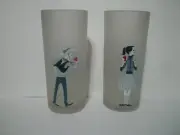 Pair Highball Coca Cola "At The Movies" Cowboy & 50's girl drinking glasses COKE