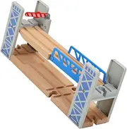 Angoily 1Set Wooden Train Track Bridge Durable Wooden Railroad Accessories for Creative Play for Train Track and Model Fun for Aged