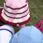 [VAZZLE]PATCHWORK BUCKET HAT全手工針織漁夫帽 粉色  獨家打版訂製