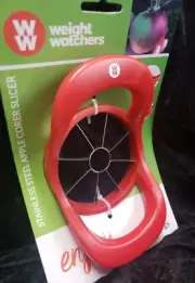 WEIGHT WATCHERS 2017 Stainless Steel Apple Corer Red Slicer NEW!