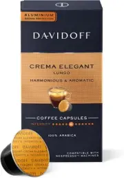 DAVIDOFF Crema Elegant Capsules - 6/12 Intensity - 10 x Capsules - 55g free