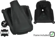 BLACK STITCH LEATHER GEAR BOOT + PLASTIC FRAME FITS MITSUBISHI FTO 1994-2001