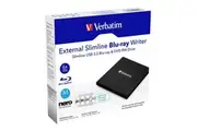 Verbatim Slimline External Mobile BluRay Writer USB 3.0 Black [43887]