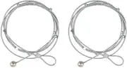 Flushbay 2 Pack Magnetic Photo Rope Cable Wire 1.5m/Wire Including 8 Magnets Postcard Picture Hanging Wire String Wall Display Photo Holder for Vertical Hanging (Pure Magnet)