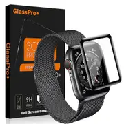 [3 PACK] For Apple Watch iWatch Series 3 42mm Screen Protector Full Coverage Tempered Glass Guard (Black)