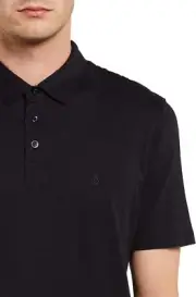 Volcom Men's Wowzer Modern Fit Cotton Polo Shirt X-Large, Black