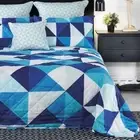 Bianca Cruze Blue King Bedspread | Cotton Chenille Quilted Throw Over