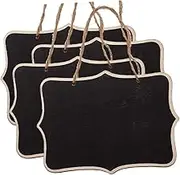Chalkboard Tags Hanging Chalkboard Signs,4Pcs Chalkboard Tags Hanging Wooden Mini Chalkboard Signs Wooden Chalkboard Tags,Hanging Chalkboard Labels,Hanging Wedding Sign Blackboard Tags Chalk Board