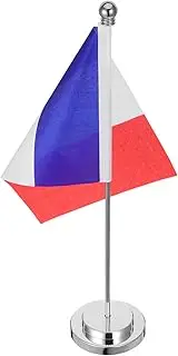 French Desk Flag with Base Sturdy Office Table Decoration for Professional Settings for Desktop Display and Party Decorations