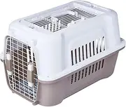 Petio 2-Door Tough House Carry for Dogs and Cats, Ivory, Medium