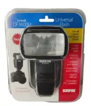 Sunpak DF3600U Universal Flash Canon & Nikon DSLRs High Power w/ LCD NEW Sealed