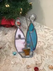Christmas Nativity Stained Glass Lead - Xmas Decor - Candle Holder