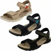 Clarks Ladies Aztec Detailed Strappy Sandals - Amanda Step