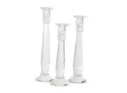 Crystal Candlesticks — by Home Collection — Set of 3 — Decorative Candle