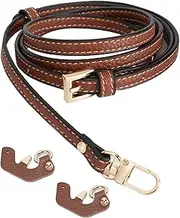 [Wedhapy] Shoulder Bag Strap Leather Bag Strap, Adjustable Shoulder Bag Strap, Handbag Strap with Fixed Buckle, Replacement Bag Straps for Handbags Wallet Purse Briefcase