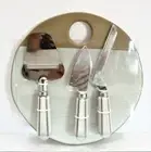 Hearth & Hand Magnolia Stoneware Cheese Board & Cheese Tool 4 Pc Set NEW