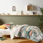 Happy Kids Dino Mania Dinosaur Cotton Quilt Doona Duvet Cover Green Single