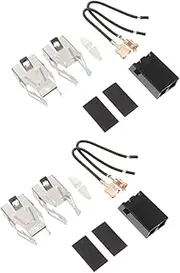 TEHAUX 2Sets Stove Terminal Block Kit Durable Electric Stove Receptacle for Oven Replacement Easy to Install Receptacle Block Compatible with Various Stoves Reliable Repair