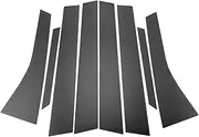 X AUTOHAUX 8 Pcs Front Rear Left Right Car Door Pillar Window Trim for Honda Stream RN6-RN9 2007-2014 Plastic Black Carbon Fiber