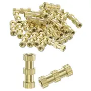 Knurled Insert Nuts, 30Pcs M3 x 14mm(L) x 5mm(OD) Thread Printing Brass Nuts