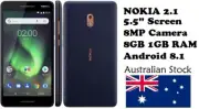 BRAND NEW NOKIA 2.1 - 8GB 1GB RAM 8MP - BLUE - 0Z STOCK - UNLOCKED