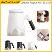 New Chinese Ceramic 480mL Teapot With Lid Strainer Handmade Home Office Giftbox