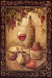 Art Mural Ceramic Wine Decor Backsplash Tile #159