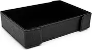 Norse Foundry Black Rectangle Dice Tray - Luxurious Velvet Interior, Black Vegan Leather Exterior, Magnetic Folding Dice Tray, Portable and Durable Rolling Mat for RPG and Board Games