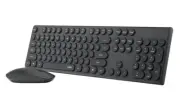 Rapoo Black Wireless 2.4GHz Retro Style Keyboard/Optical Mouse For Laptop/PC