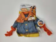 All For Paws Rope Tangle Denim Jacket Fetch, Squeak and Chew Dog Toy NEW