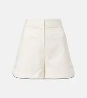 [Max Mara] Max Mara Orbit cotton-blend canvas shorts UK 16 white