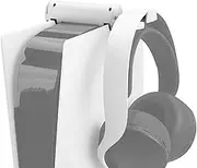 Geekria Headset Double Stretch Holder Compatible with Sony Playstation 5 Console, PS5 Headphone Hanger Stand with Supporting Bar, No Screws, Easy to Install (White)