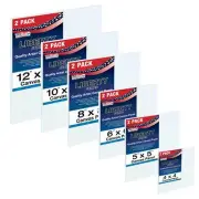 Square Variety Pack Professional Artist Acid Free Canvas Panels 12-Panels