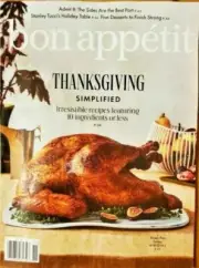 (NEW) BON APPETIT MAGAZINE November 2021 THANKSGIVING SIMPLIFIED Fast Free Ship