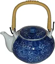 Yamashita Pottery Teapot, Blue, 23.7 fl oz (700