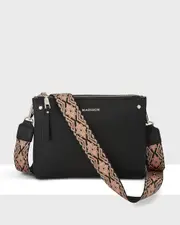 Charlotte Double Zip Crossbody Bag + Aztec Bag Strap