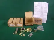 Kwikset Safe Lock bright brass entry deadbolt 3 locks keyed alike
