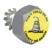 Grey Hex Billet Air Cleaner Cover Bolt For Harley - USA Don't Tread on Me Snake