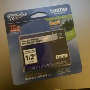 P-Touch Brother TZe-131 1/2" 141 3/4" 151 1" Tape Labeling Clear Black Print