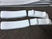 Set of 4 white Chinese porcelain chopstick rests Opened never used UNDAMAGED