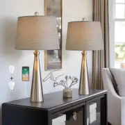 25.75" Table Lamps Set of 2 for Living Room Bedroom, Bedside Lamp 3-Way Dimmable