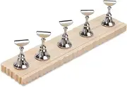 Magnetic False Nail Tip Practice Stand Holder Nail Art Display Showing Shelf Nail Salon Tools Silver