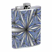 Abstract Art Em9 8oz Stainless Steel Flask Drinking Whiskey Liquor