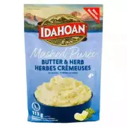 4 Boxes of Idahoan Butter & Herb Mashed Potatoes 113g Each - FRESH