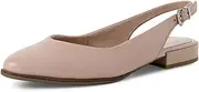 [Marco Tozzi] Ladies Leather Feel Me Footbed, Soft Lining, 2-29408-42 Sling, Nude, 9 US
