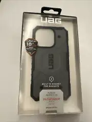 UAG For iPhone 14 Pro Case Silver 6.1" Pathfinder Series Built-in Magnet Comp